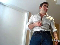 Str8 gets bum penetrated with big hard schlong cumming!