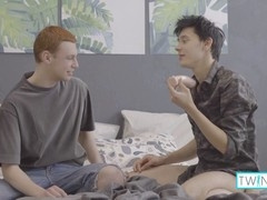 Fiery twunk Michael Finger teases Logan before a steamy anal session!