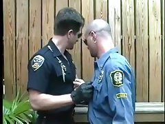 Aroused Cops Sucking Outdoor