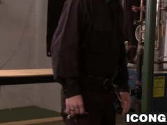 Alexander pulls Sams thick cock and puts it in his mouth