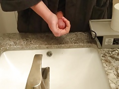 Huge Cum Shot in Sink