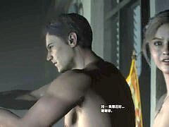 Let's play male bare mod of Resident Evil 2 Leon's bulge Big Dick 23cm