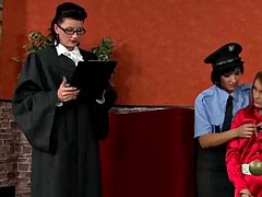 Красивые, Забавное, Лесбиянка, Страпон, Втроем