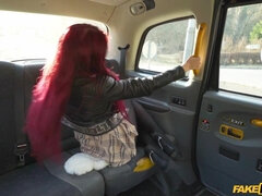 Redhead nympho Atlanta Moreno gets screwed in the taxi