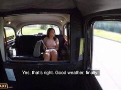 Shy schoolgirl 18 from Riley Bee gets down and dirty in a fake taxi ride