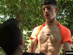 Felix Harries cant take his eyes off Gabriel Chiappes bulge