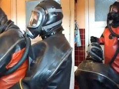 2 rubber diver in act