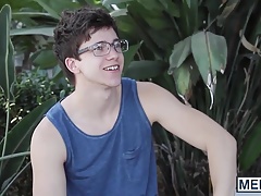 Brandon Blake drills his boy toy Will