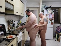 Naked Bears Cook Lunch