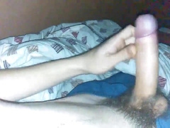 Getting Off my man meat and cum-shot