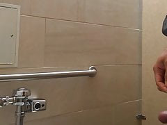 Jerking and cumming in a public restroom stall - session 16