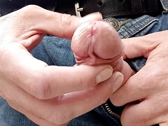 Soft cock in secret garden cum flowing