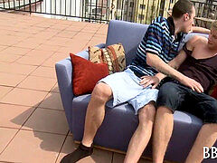 faggot man gives lusty ass-fuck lickings