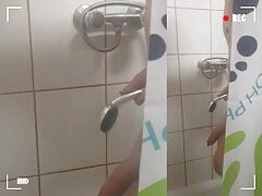 Another Security Guard spy shower and cum