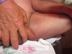 67yrold Grandfather 121 uncircumcised masturbate macro shot mature foreskin close