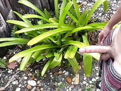 Outdoor pissing with a boner last summer