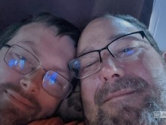 Outdoor gay cock sucking with an older younger twist in the woods