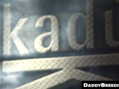 DaddyBreeding.com - Hairy daddy shoves his big cock in tight twink asshole roughly