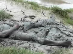 dirty play in mud (boot & mud fetish)