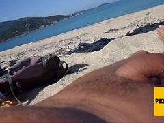 Gay Outdoor Adventure: Masturbating at the Beach