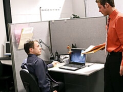 Office drones Cort Donovan & Nickolas Lockwood fucking at work