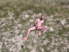 Nude in the danish Dunes having a superb day