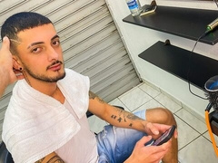 Haircut and anal dilation with super-horny Edu Scot