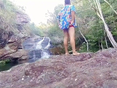 I jerked my jizz-shotgun near the waterfalls in Minas Gerais