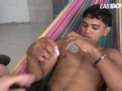 Mitch Seangers takes his beach vibes into a handjob fantasy