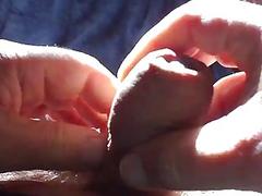 Man with a fetish plays foreskin games