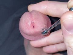 POV playing with penis plug