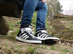 Sneakers, socks and feet