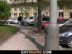 Hetero dude snared into gay sex by ponytailed chick