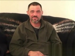 Rugged old amateur jerks off and cums all alone