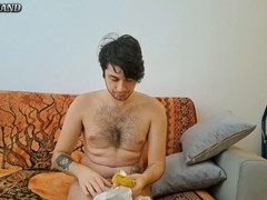 Gay intense orgasm, food, peaceful