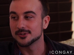 Mature gay dicked rigid by a bearded jock