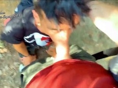 There watch outdoor blowjob