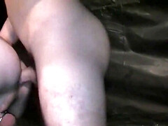 Submissive twink throats master's cock until he starts to gag