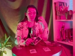 Gay tarot reading with a magical handjob