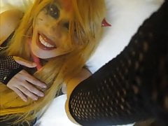 Satanic Sissy Slut Loves Her Breasts!