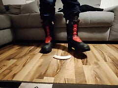 Haix Fire Hero 2 firefighter boots are crushing a banana
