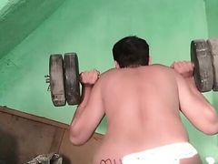 Indian Doggy Chitransh Govila Naked Workout With Balls Weight