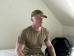 Brody Fox deepthroating the cock of the DILF bear Cain Marko