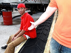 Young Elder Zachary butt-blasted in a very dark room