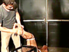 Young deviant ties up gay stud for greased up rough kittles