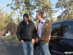 Watch this hot daddy get his ass drilled and face glazed with cum