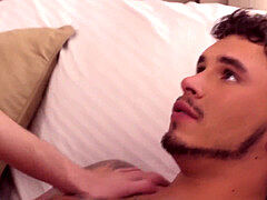 super-steamy gay jock grinds cock-squeezing bunghole deep