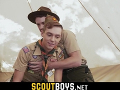 Phat salami teenager romps little dude's vulnerable pink pucker moist in tent-SCOUTBOYS.NET