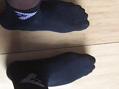 My barefeet in new socks