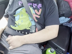 Homo chubs faps beef whistle until he blows a load and shoots his stream in his camper